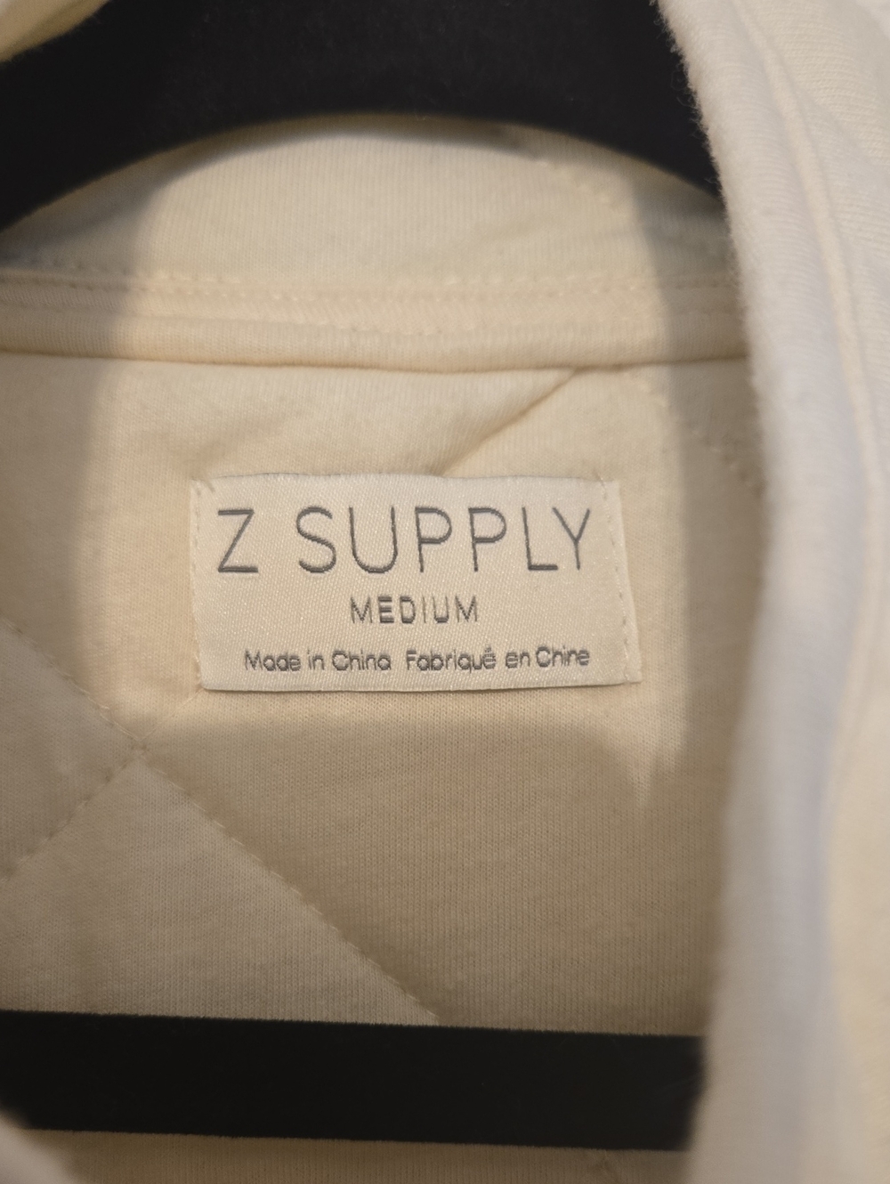 Z SUPPLY White/Cream Quilted Jacket Women’s Medium Lightweight Cozy Layer - Picture 2 of 6